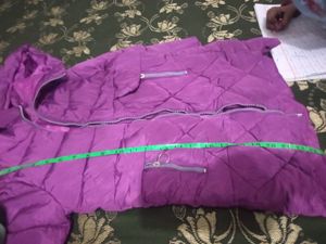 Purple Quilted Puffer Coat#photography#FaithCommun