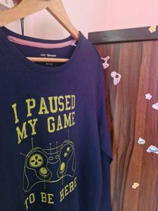 Blue Graphic Print Sweatshirt