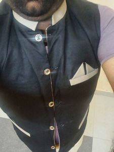 Men's Black Waistcoat