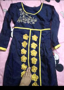 Elegant Navy Blue Kurta Set