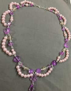 Fairy Purple And Pink Loop Necklace