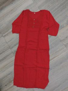 Elegant Red Kurti For Women