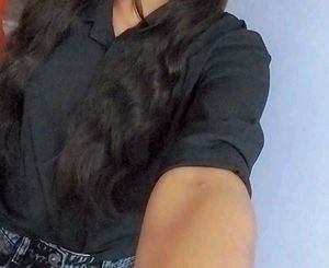 Oversized Black Button-Down Shirt