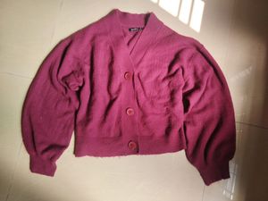 Wine Purple Cardigan