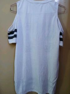 White Cold Shoulder Top