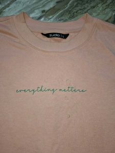 Peach Slogan Sweatshirt