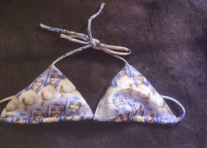 fancy Patterned beach bra👙🏖️