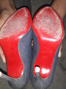 Christian Louis vuitton Dark Denim heels 👠