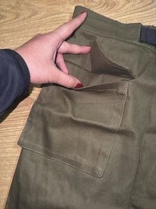 Olive Green Cargo Skirt