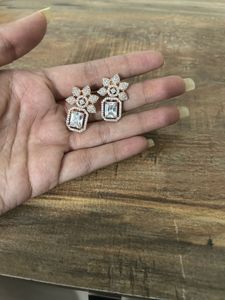 Rose Gold Necklace and Earring Set