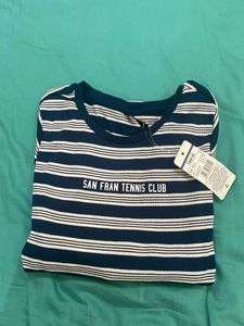 Striped Navy &amp; White Dress