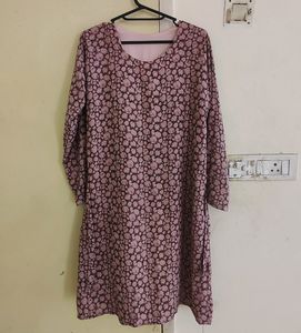 Belted Floral A-Line Dress