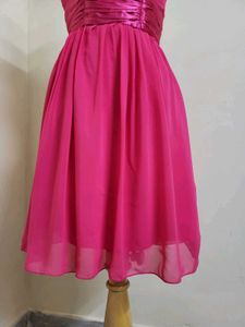 Pink One Shoulder Dress