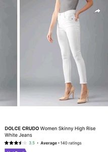 White High Rise Denim
