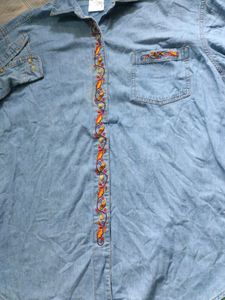 Denim Cotton Shirt - Made In Hong Kong