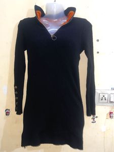 Chic Black Mini Sweater Dress