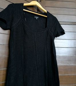 Women Black Off Shoulder Cotton Mix Top
