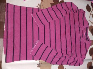 Cute Striped Top &amp; Jeans Set