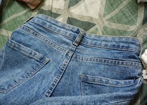 Denim Blue High-Waist Jeans