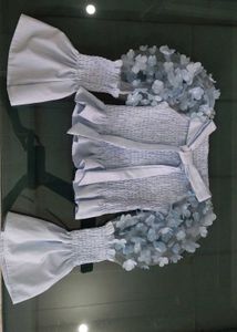 Floral Sleeve Smocked Top