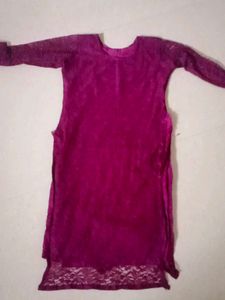 Stylish Purple Lace Kurti