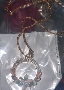 New Floral Crescent Necklace