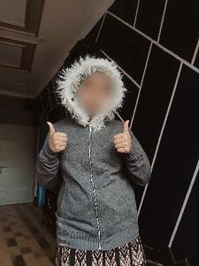 Gray Fur Hooded Jacket