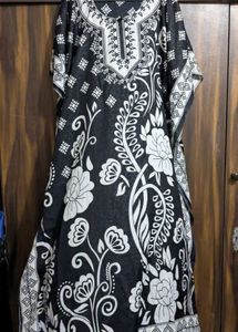 Black &amp; White Print KAFTAN