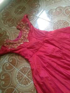 Elegant Pink Anarkali Dress