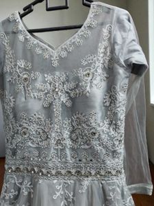 ✨Pakistani Heavy Embroidered Net Maxi Dress