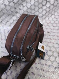 Stylish Black multi zipper Crossbody Bag