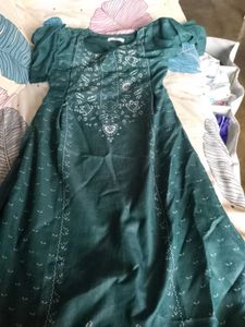 Green Floral Print Top