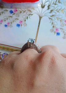 Yellow Chimes Crystal Solitaire Ring (Silver)