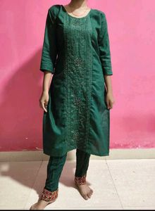 Green Kurta Set New