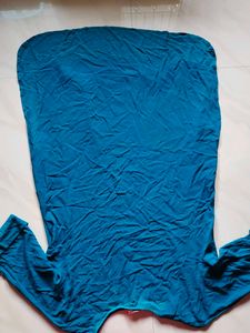 Teal Sleeveless Top with Gold Buttons