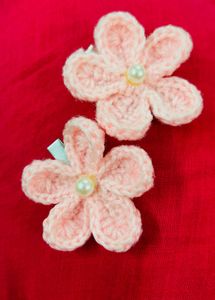 Cute Crochet Flower Hair Clips