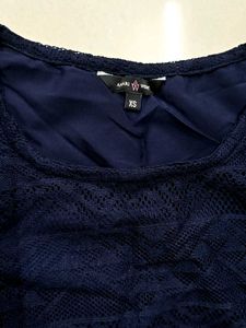 Navy Lace Sheath Dress