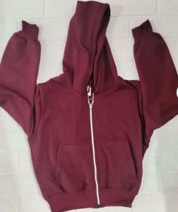 Burgundy Cropped Hoodie
