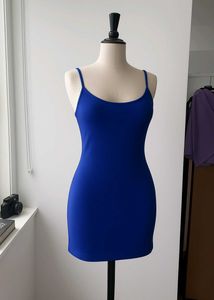 Blue Mini Slip Dress