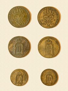 Set of 6 Swedish Ores Coins