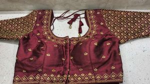 Embroidered Maroon Blouse