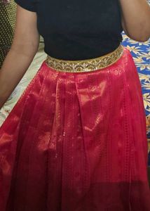 Elegant Pink Ethnic Skirt