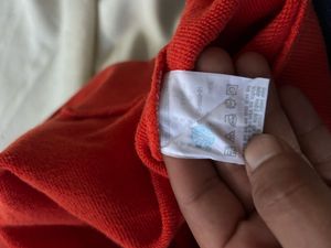 Lacoste Red Big Crocodile Logo Hoodie