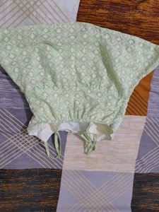 Cute Green Embroidered Top