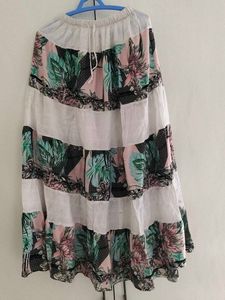 Floral Tiered Skirt - Free Size