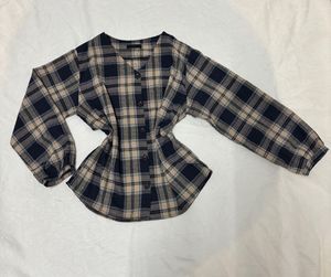 Checked Flannel Top