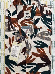 Max Printed Short Sleeve Button-Up Shirt