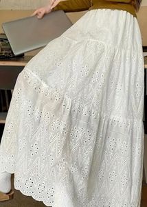 Schiffli Flared Skirt
