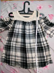 Plaid Off-Shoulder Top