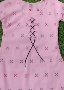 Pink Printed Kurta